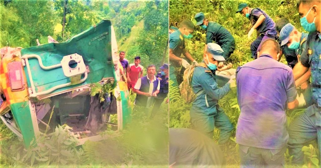 एम्बुलेन्स दुर्घटनामा दुईको मृत्यु, दुई गम्भीर घाइते