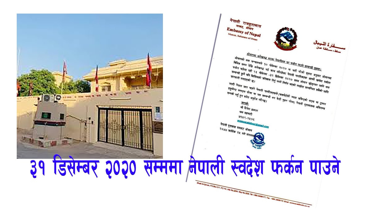 ओमानमा अलेखबद्ध भएका नेपाली घर फर्कन पाउने image
