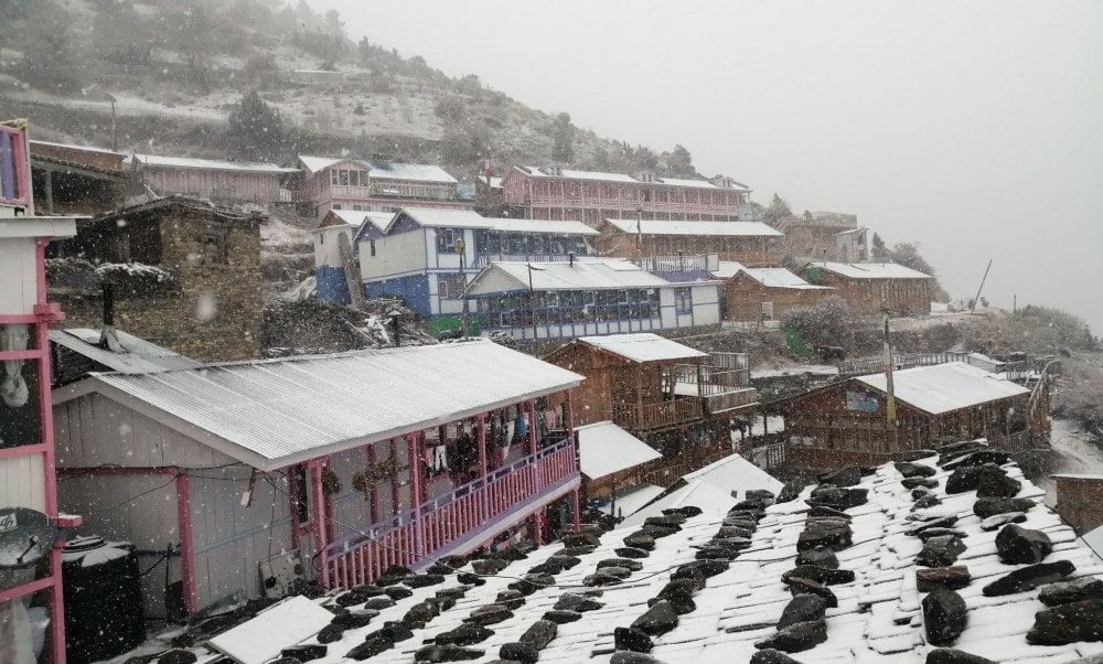मनाङमा हिउँ पर्‍यो, माइनस ८ डिग्री सेल्सियसमा झर्‍यो तापक्रम image