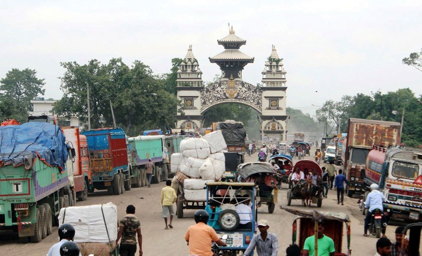 वीरगञ्ज नाकाबाट निर्यात बढ्दै
