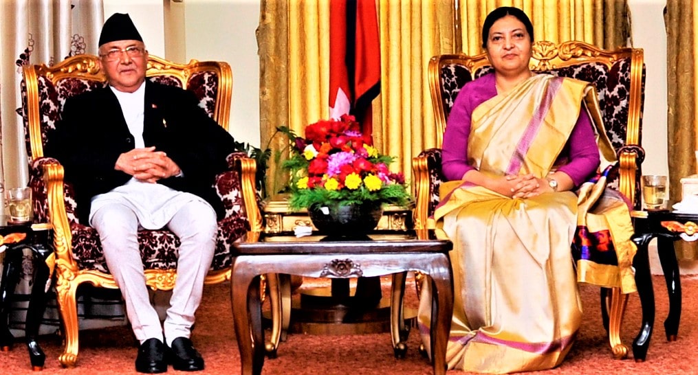 अचानक राष्ट्रपति र प्रधानमन्त्रीबीच भेटवार्ता