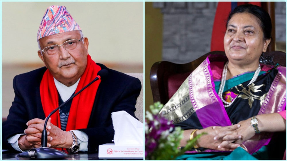 ओलीको अर्को असंवैधानिक कदम, राष्ट्रपतिको साथ, प्रधानमन्त्री पदमुक्त नहुँदै अर्को सरकार गठनको आह्वान image