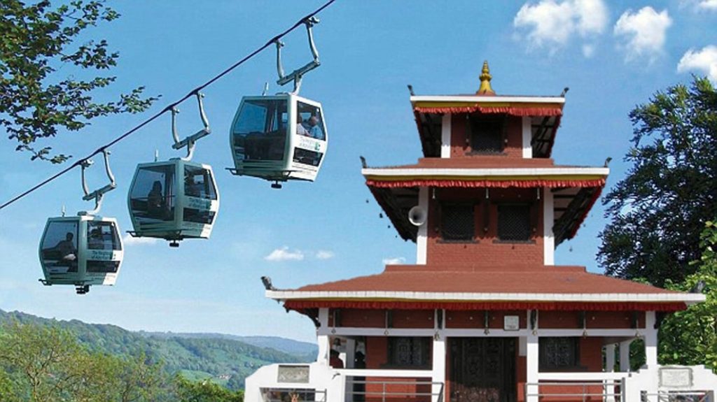 मौलाकालिका मन्दिर पुग्ने केवलकारको काम शुरु