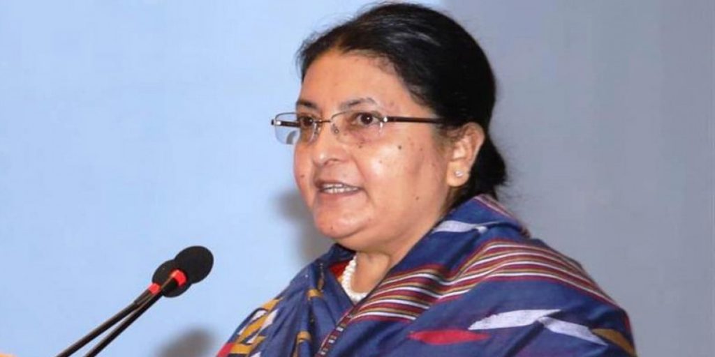 विपद् जोखिम न्यूनीकरणमा विशेष ध्यान दिन राष्ट्रपतिको आग्रह