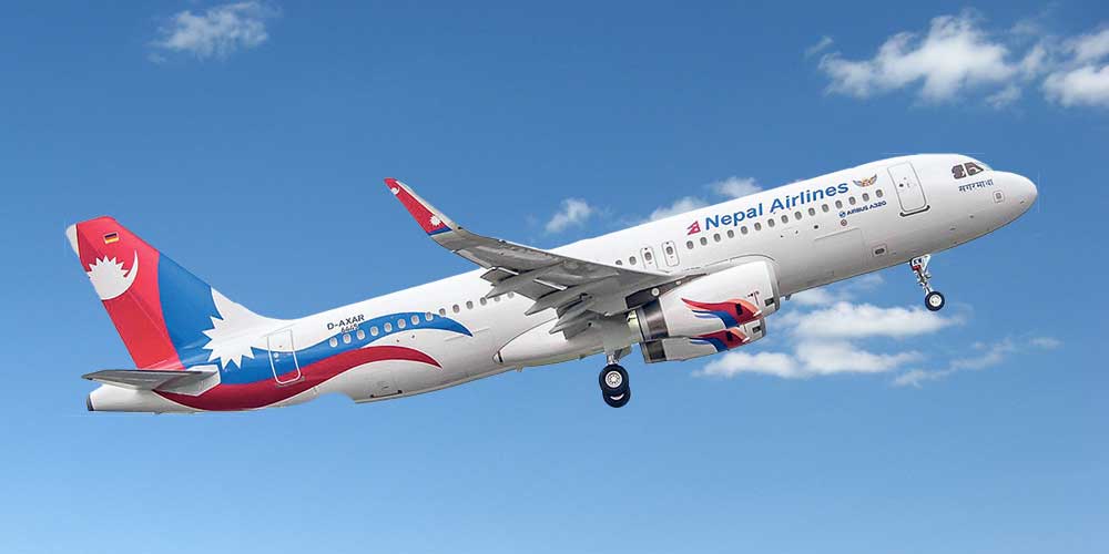 गौतमबुद्ध विमानस्थलबाट नेपाल एयरलाइन्सले अन्तर्राष्ट्रिय उडान भर्यो