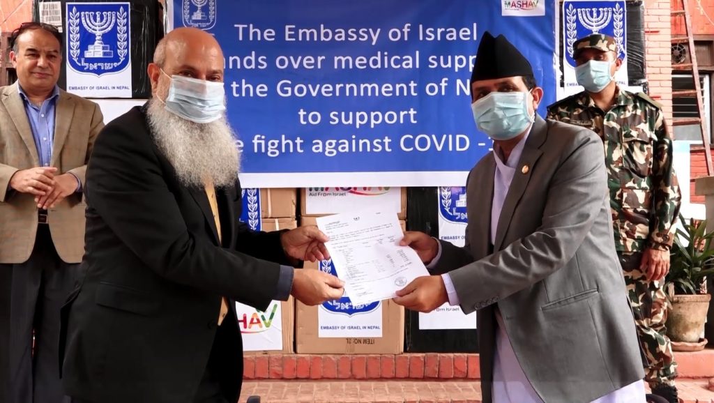 इजरायलबाट स्वास्थ्य सामग्री नेपालमा