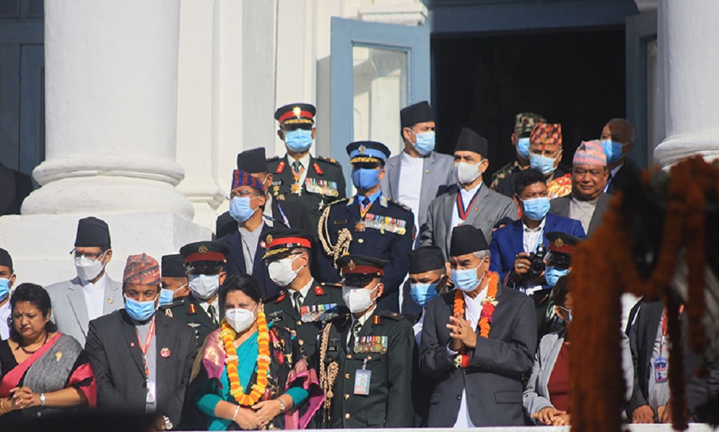 राष्ट्रपति, प्रधानमन्त्रीद्वारा इन्द्रजात्रा अवलोकन image