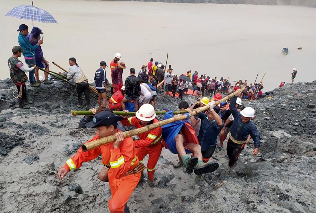 म्यानमारमा पहिरो, कम्तीमा एकको मृत्यु, ७० बेपत्ता