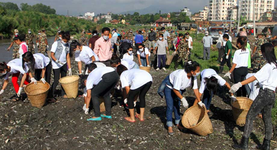 वाग्मतीको शङ्खमूल क्षेत्रबाट चार मेट्रिक टन फोहर व्यवस्थापन