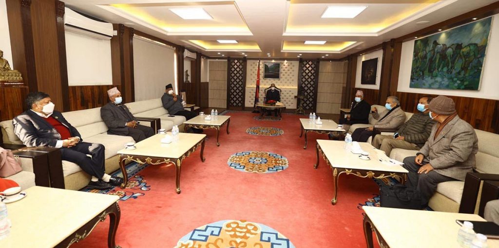 निर्वाचनबारे छलफल गर्न सत्ता गठबन्धनको बैठक बालुवाटारमा