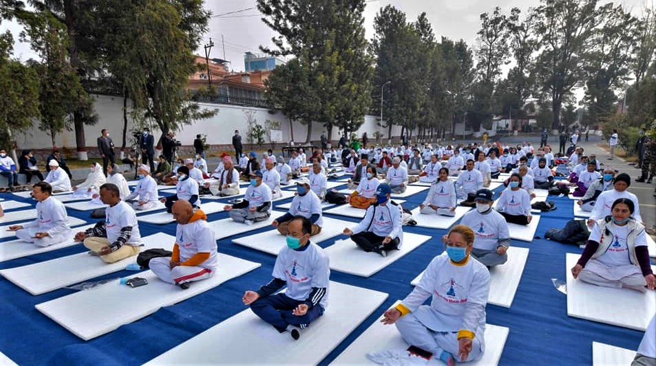सातौँ राष्ट्रिय योग दिवस मनाइँदै