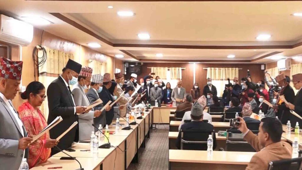 राष्ट्रिय सभाका १९ सदस्यहरूले गरे शपथ ग्रहण