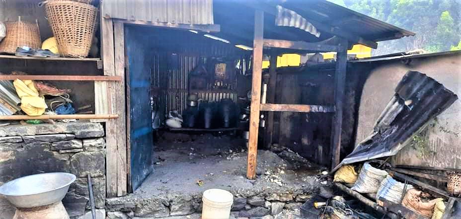 ग्यास लिक भएर आगालागी, एक घाइते