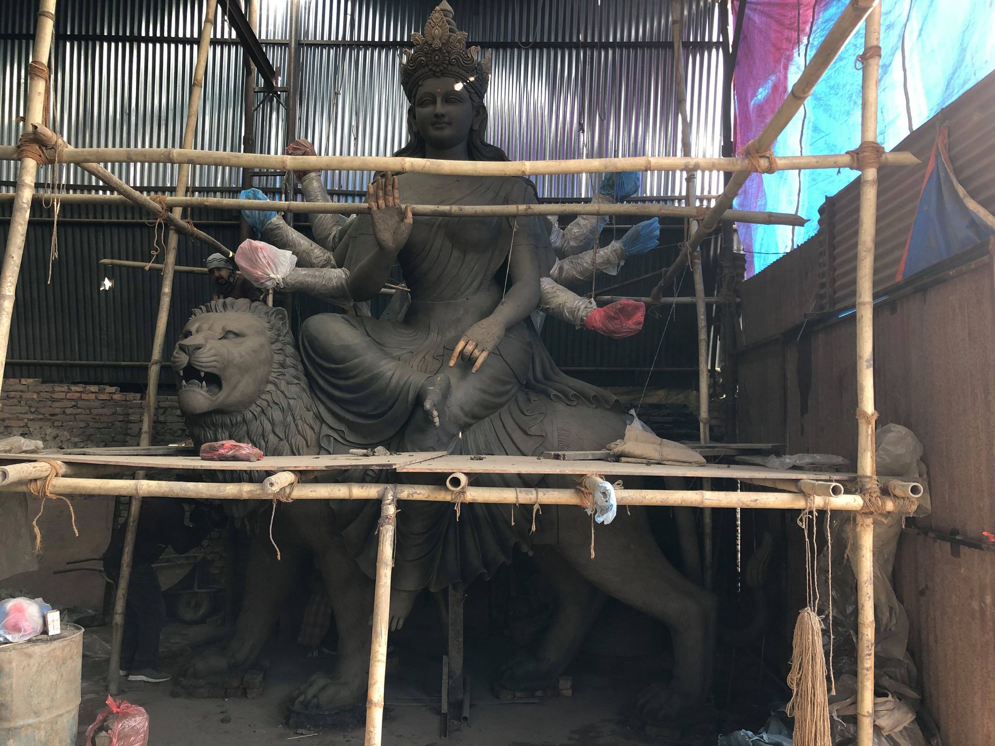 अर्घा मन्दिरमा एसियाकै ठूलो भगवतीको मूर्ति image