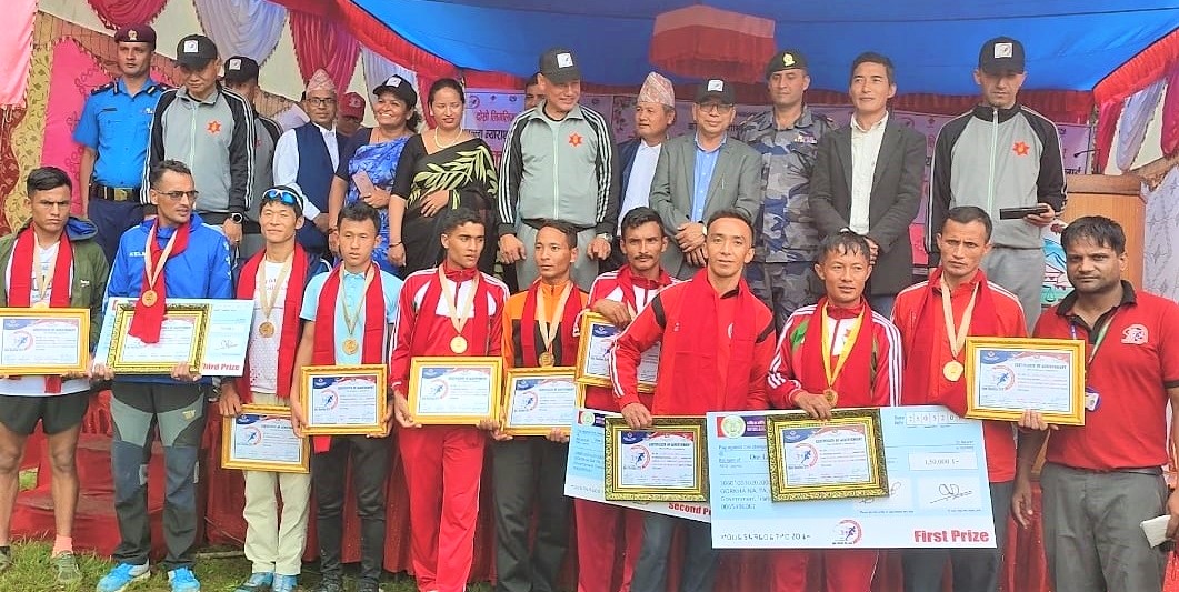 लिगलिग–गोरखा दरबार ४२ किमी दौड नेपाली सेनाले जित्यो image