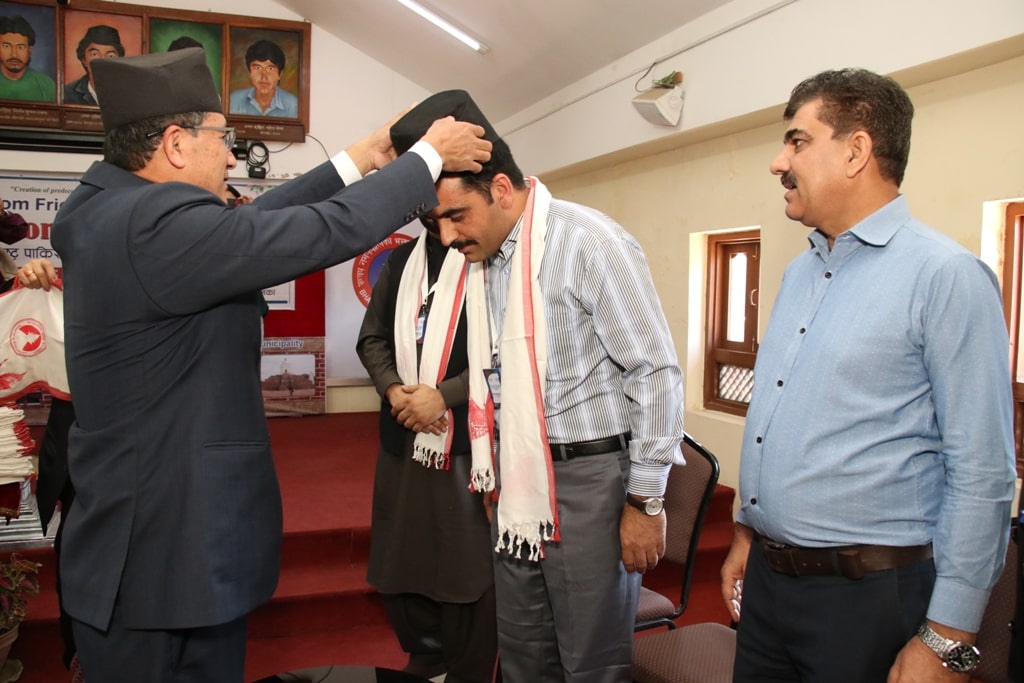 इस्लामिक गणराज्य पाकिस्तानका प्रतिनिधिमण्डललाई भक्तपुर नगरपालिकामा भव्य स्वागत