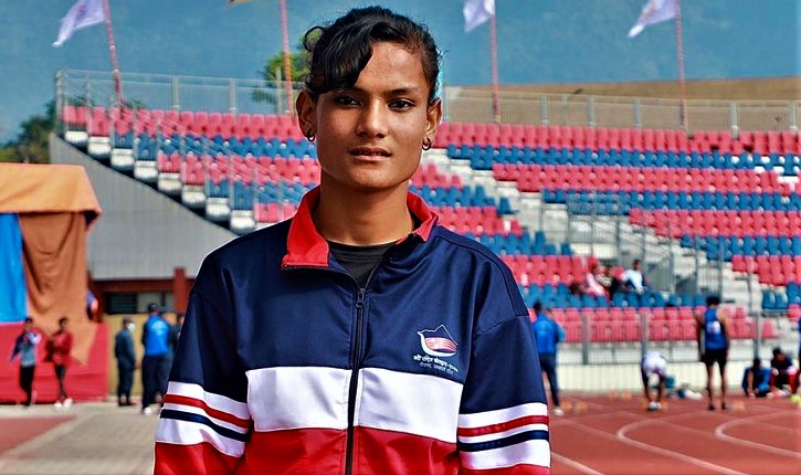 महिला १०० मिटर दौडमा लुम्बिनीकी निशाको कीर्तिमान image