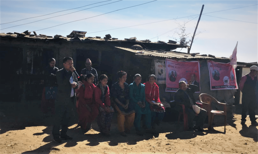नेपाल मजदुर किसान पार्टी दैलेख निर्वाचन क्षेत्र नं. १ को घरदैलो विभिन्न ठाउँमा