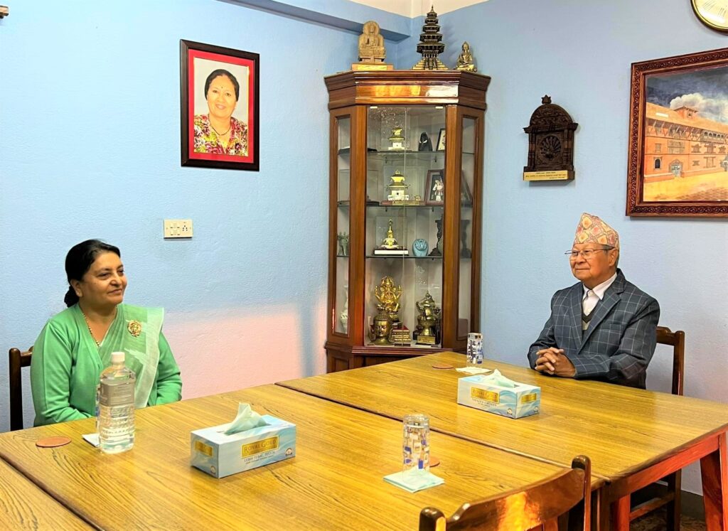 नेमकिपा अध्यक्ष विजुक्छे निवासमा राष्ट्रपति, गम्भीर छलफल