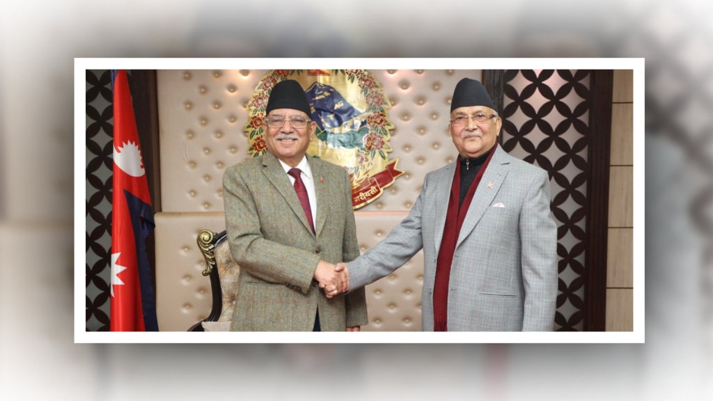 राष्ट्रपतिमा आश्वासन बाँड्दै प्रचण्ड image