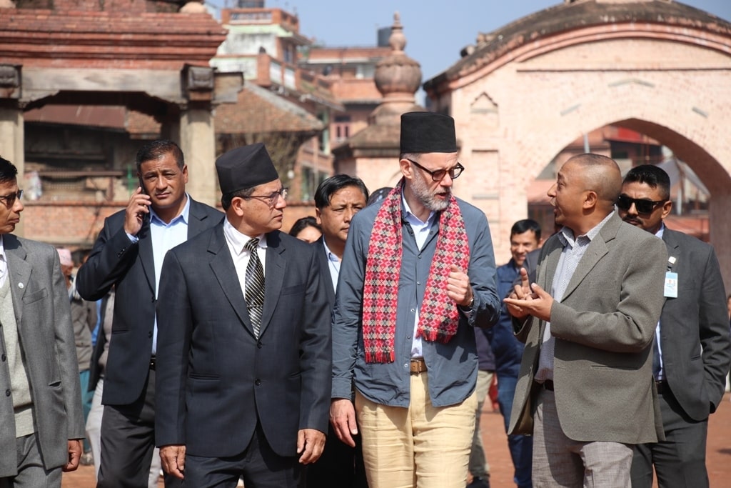 लक्जमवर्गका मन्त्री फ्रान्ज फायटले गरे भक्तपुर भ्रमण