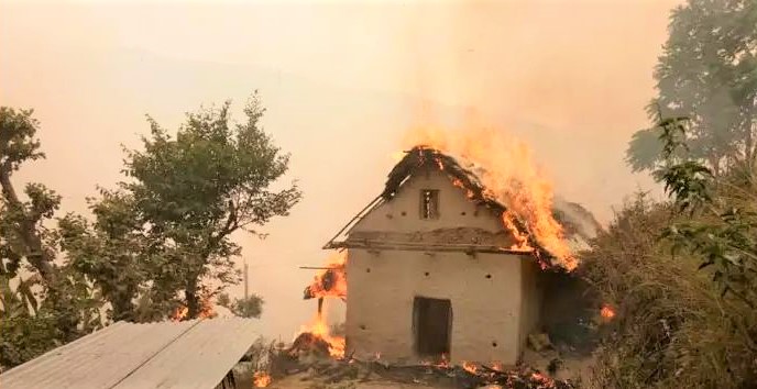 कैलालीमा गोठमा आगलागी, ७२ वर्षीय वृद्धको जलेर मृत्यु