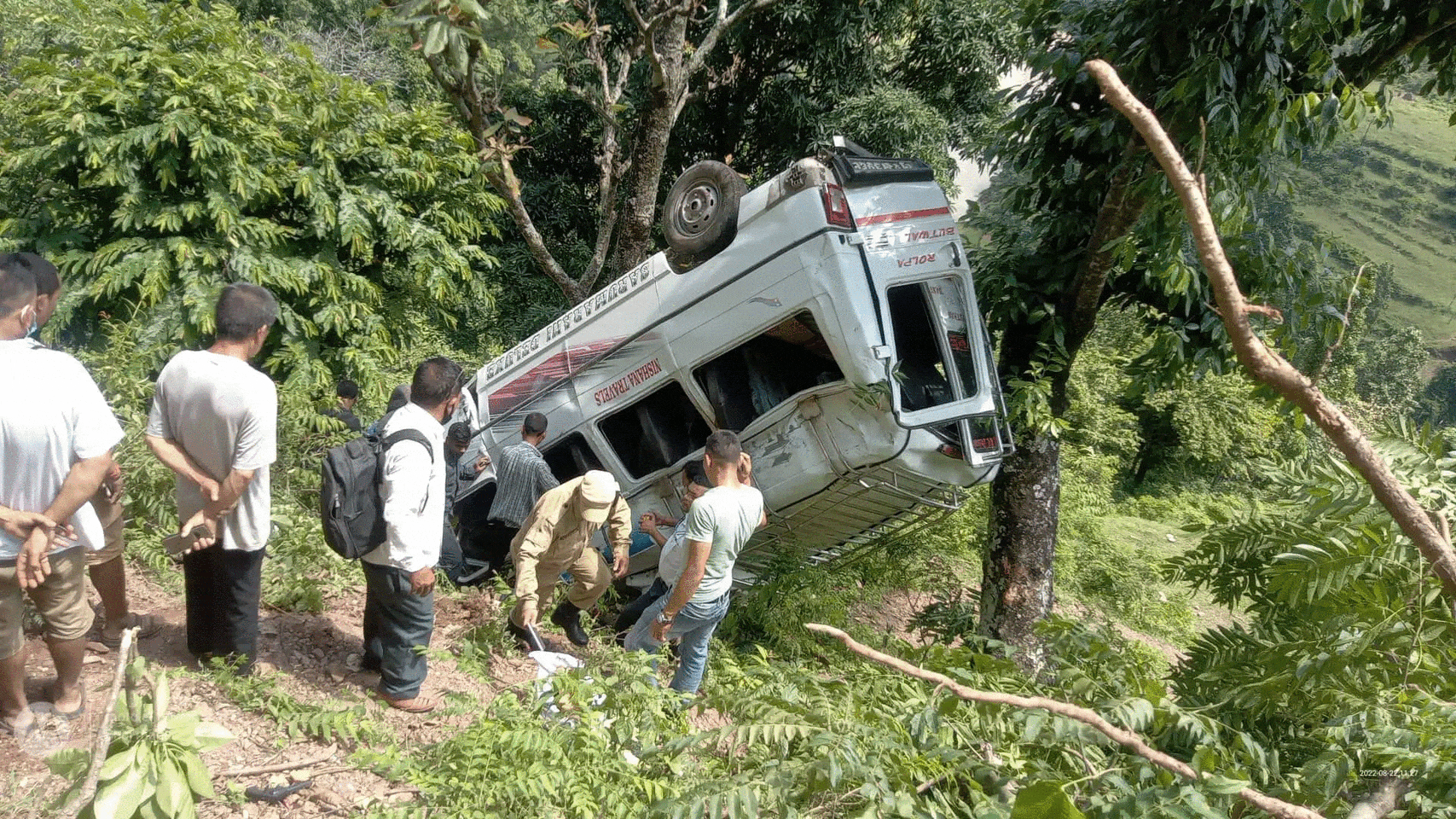 जीप दुर्घटना हुँदा प्युठानको भिंगृमा आठ जना घाइते image