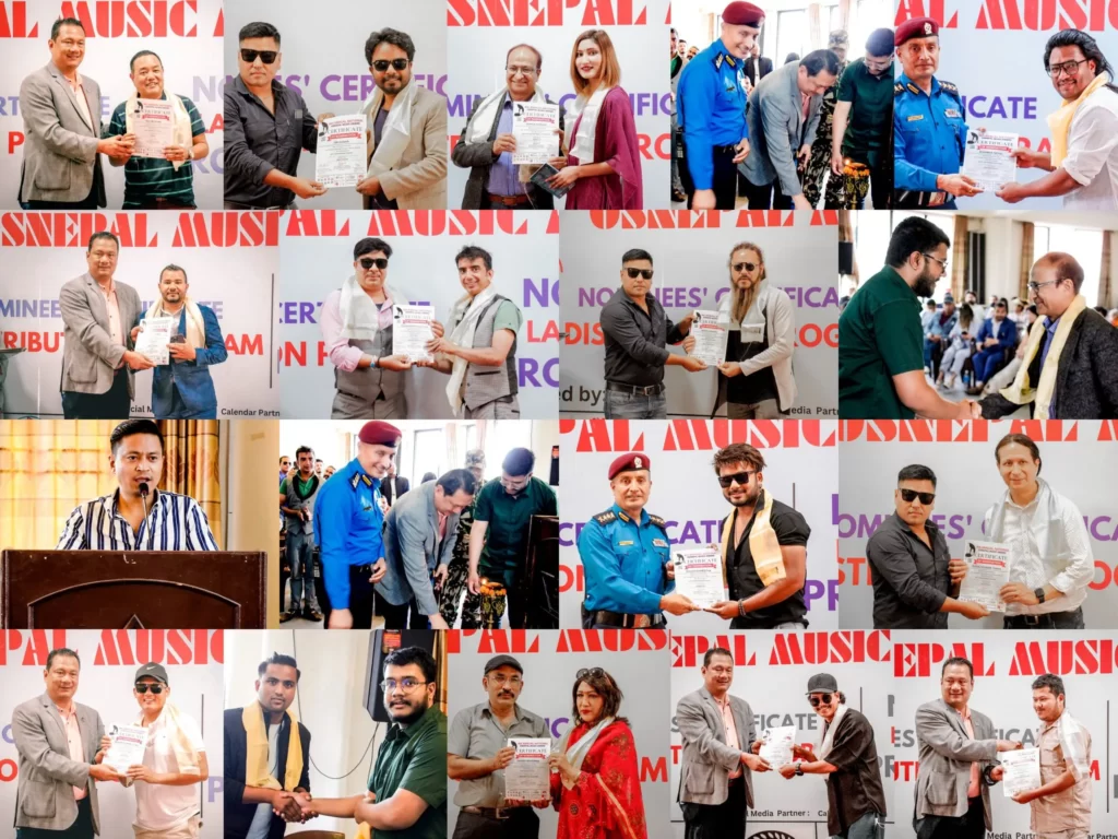ओएस नेपाल म्युजिक अवार्डमा २७५ कलाकारलाई प्रमाणपत्र प्रदान