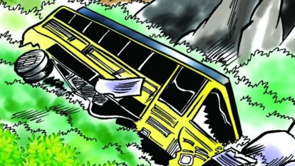 बस दुर्घटना हुँदा १८ जना घाइते