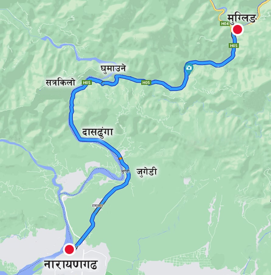 नारायणगढ–मुग्लिन सडकको विकल्प खोजिँदै image