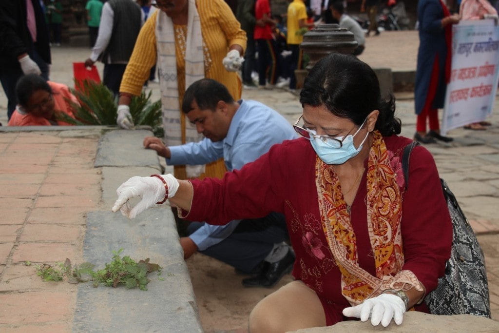 भक्तपुर नगरपालिकाद्वारा गाईजात्रा पर्व (सापारु) प्रदक्षिणा मार्गमा विशेष सरसफाई