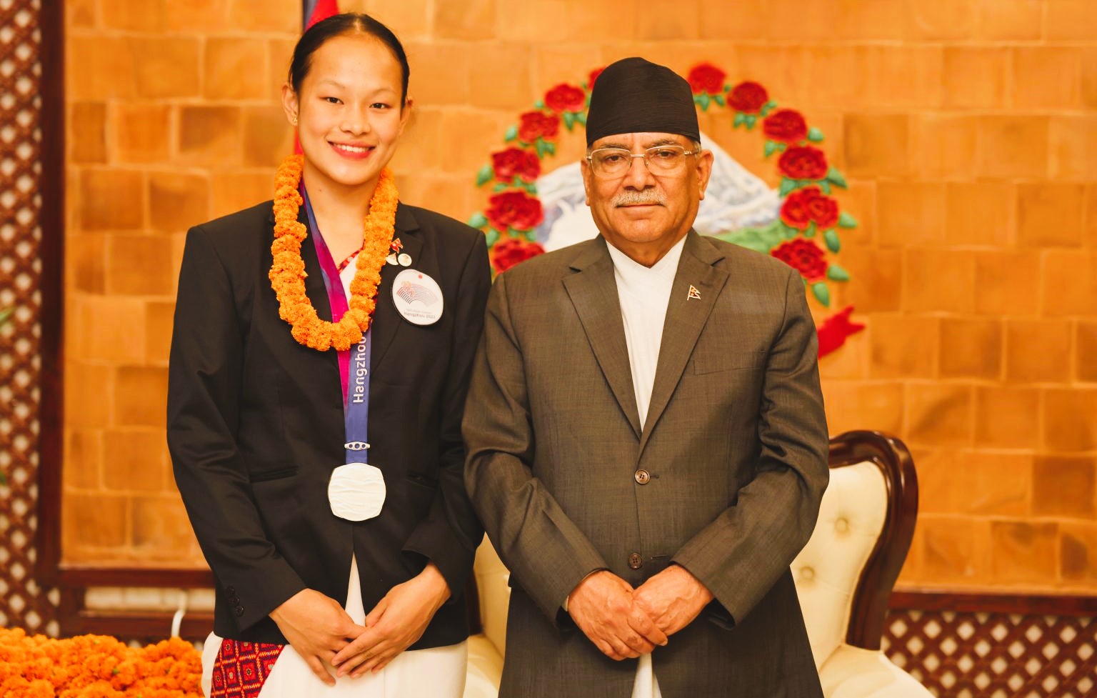 पदक जित्न सफल खेलाडीलाई हाैसला, प्रधानमन्त्रीले दिए बधाई image
