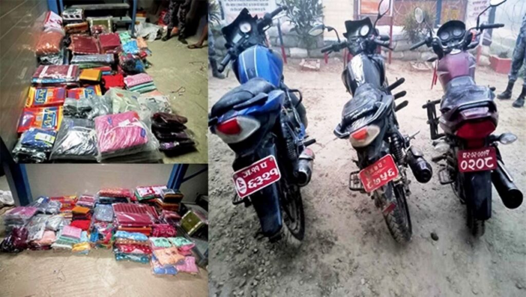 १२ लाख मूल्यभन्दा बढीको अबैध सामान बरामद