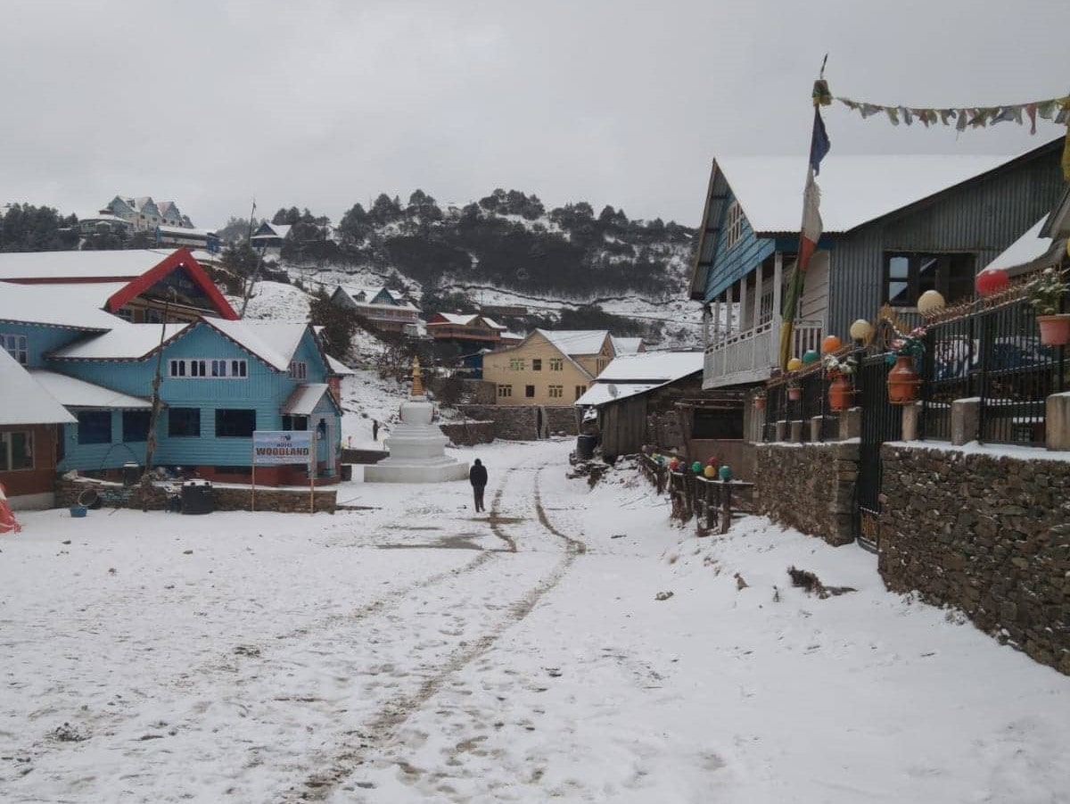 first snowfall in Kalinchokko