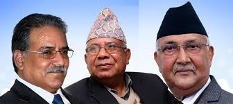 प्रचण्ड,ओली र माधव नेपालबीच भेटवार्ता