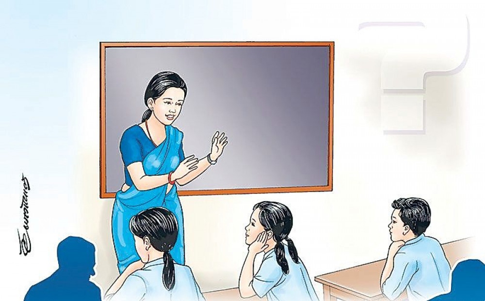 विद्यार्थीहरुले गर्छन् शिक्षकको निगरानी image