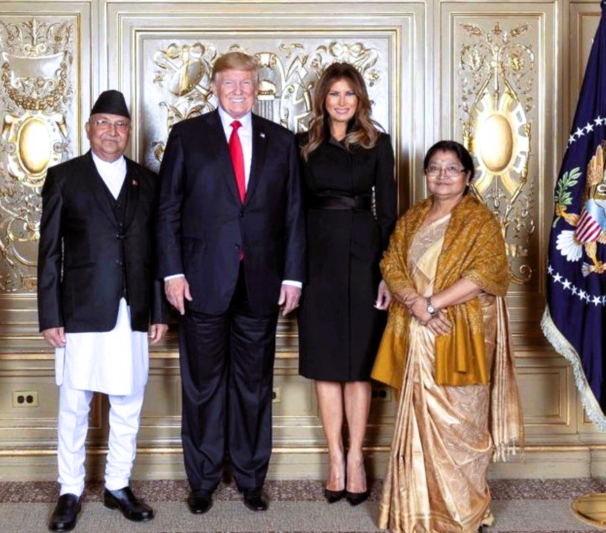 प्रधानमन्त्री ओलीले दिए राष्ट्रपति ट्रम्पलाई बधाई