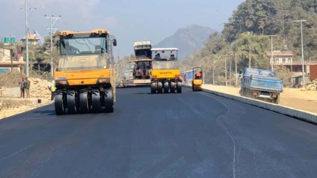 मुग्लिन–पोखरा सडकअन्तर्गत पूर्वी खण्डमा ६८ प्रतिशत प्रगति, रातिको अवरोध हट्यो