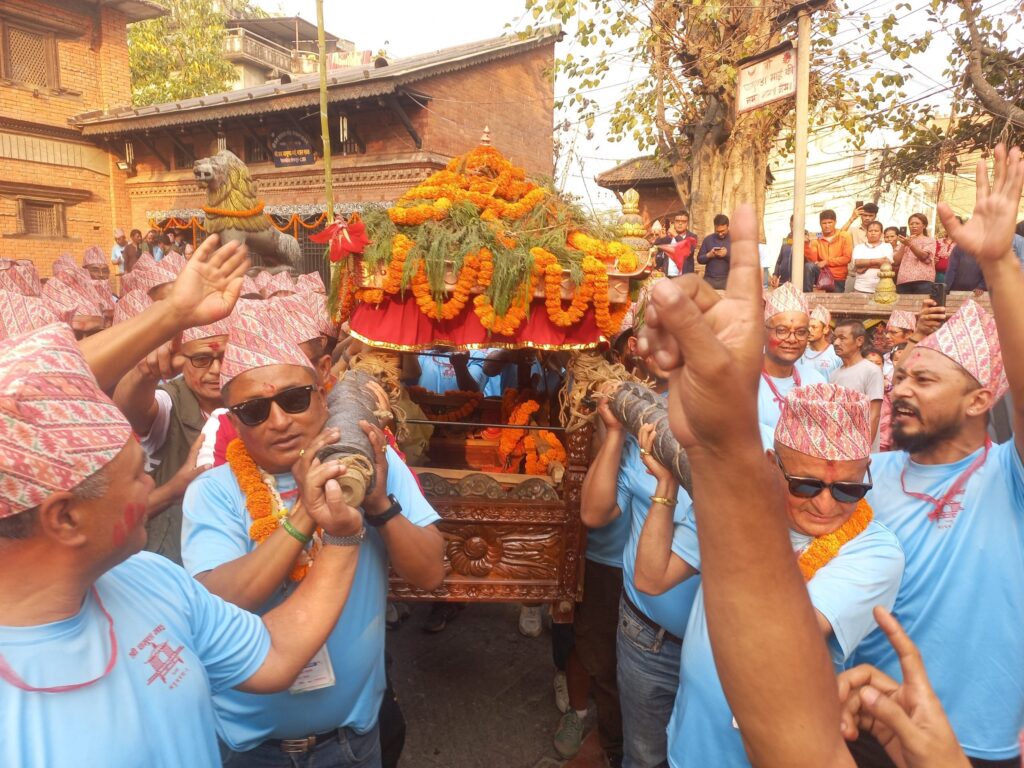 चामुण्डा माई र बालकुमारी माईको मिलन गराएर मनाइयो जात्रा