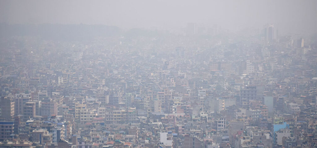 काठमाण्डौ उपत्यकामा वायु प्रदूषण उच्च स्तरमा पुग्याे