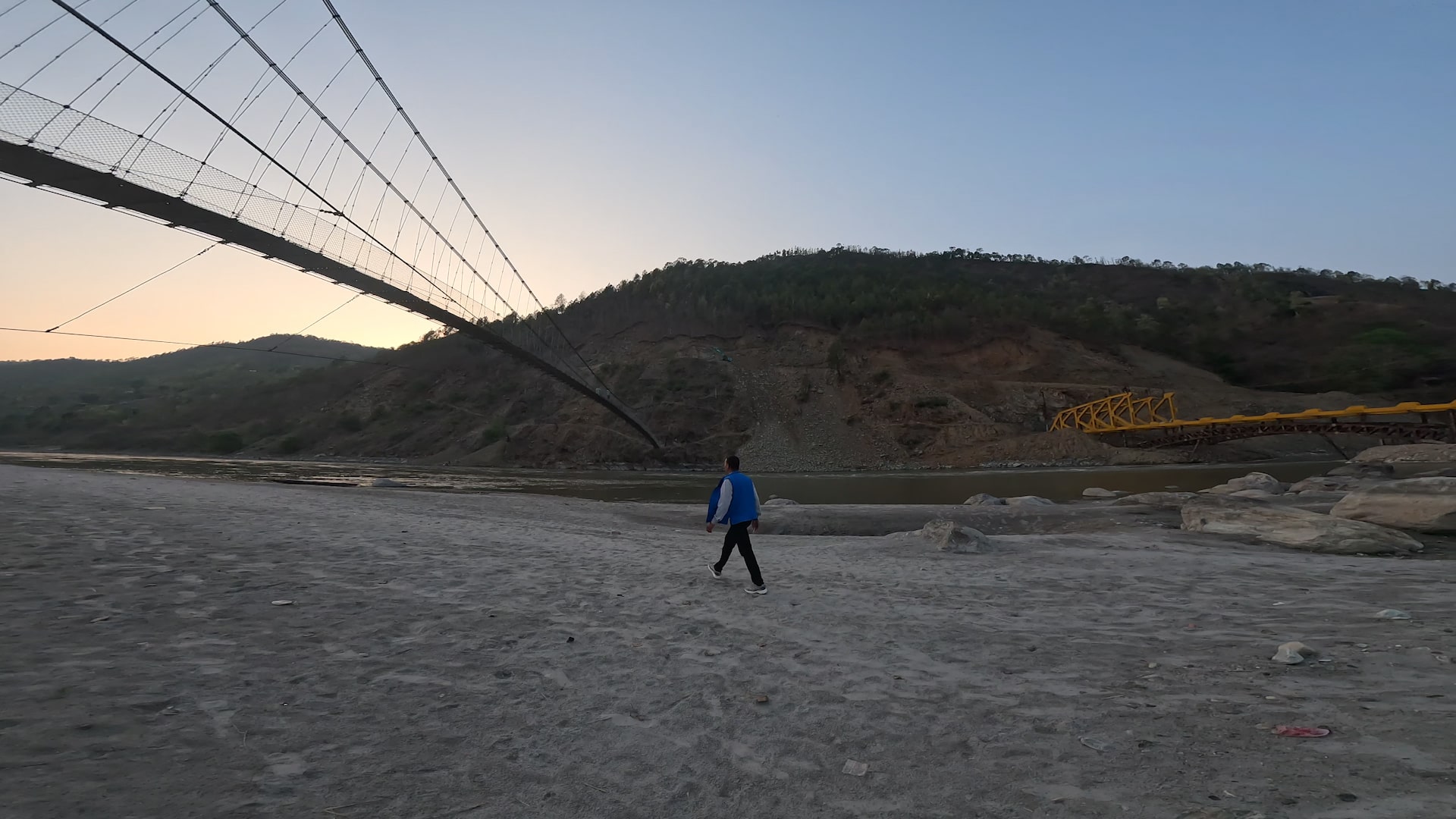 Construction of bridge connecting 