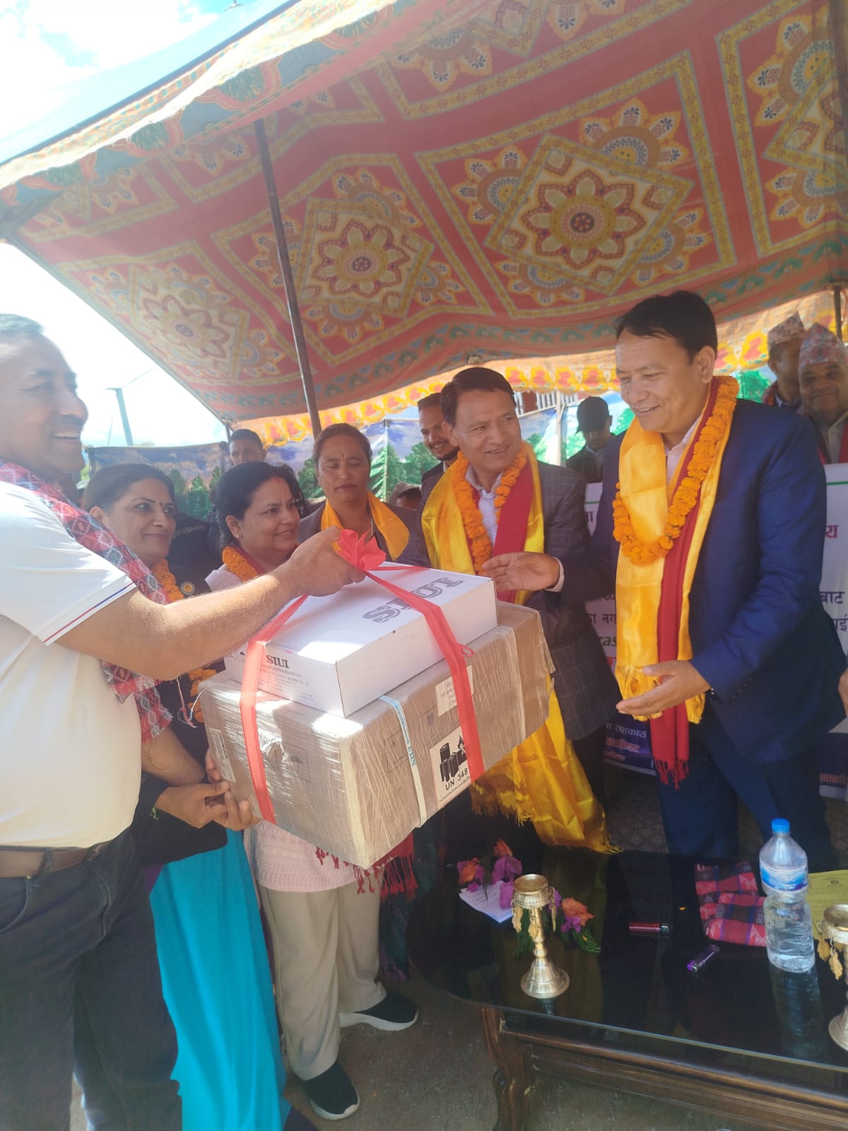मेलम्चीमा बुढ्यौली कार्यक्रम तथा पोर्टेबल अल्ट्रासाउण्ड मेशिन हस्तान्तरण सम्पन्न image