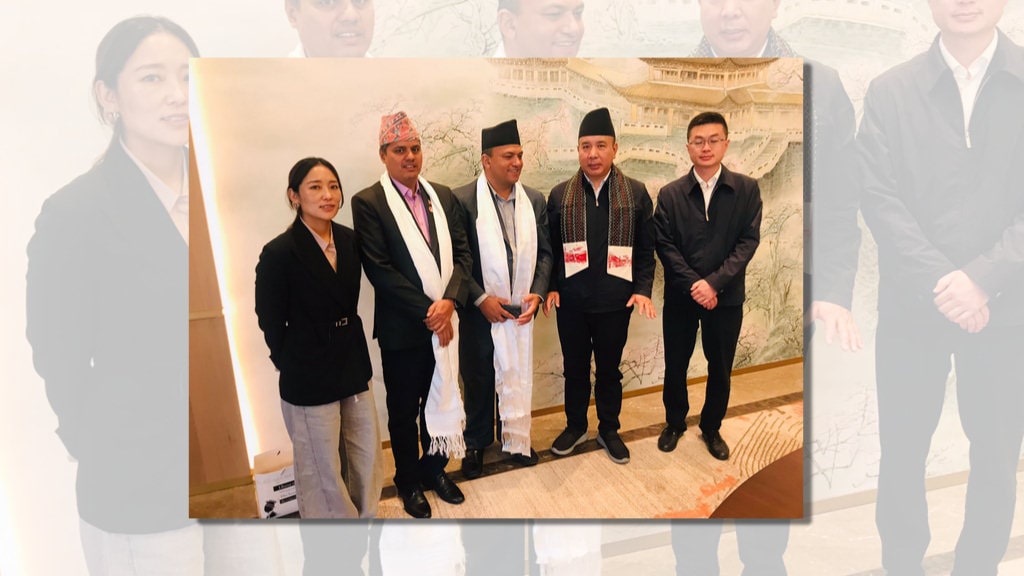 शान नान नगरप्रमुख शान्झु सिरेनसँग भक्तपुर नगर प्रतिनिधिमण्डलको भेटवार्ता