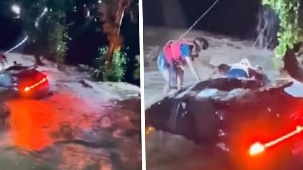 विष्णुमती नदीमा कारसहित बगेकी महिला सकुशल उद्धार