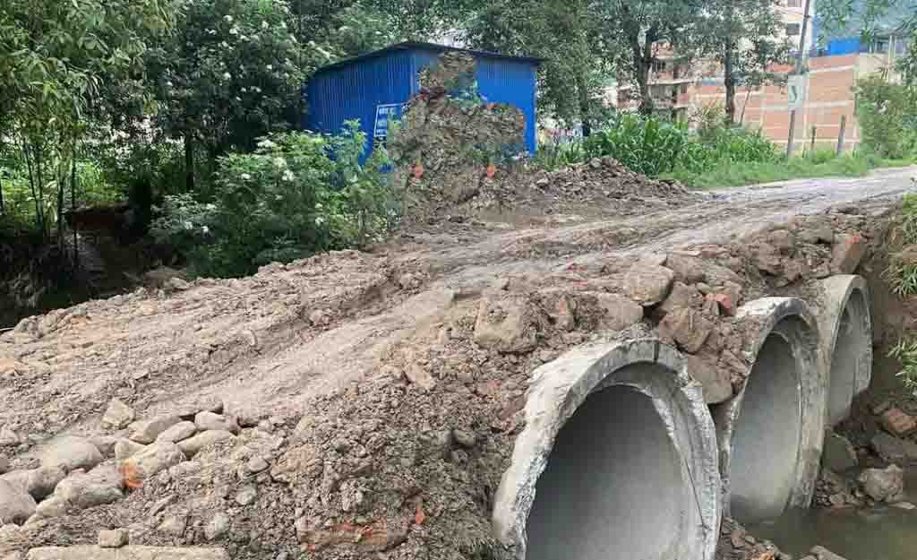 बनेपा–नाला–भक्तपुर सडक ह्युमपाइप राखेर अस्थायी रूपमा पुन: सञ्चालनमा