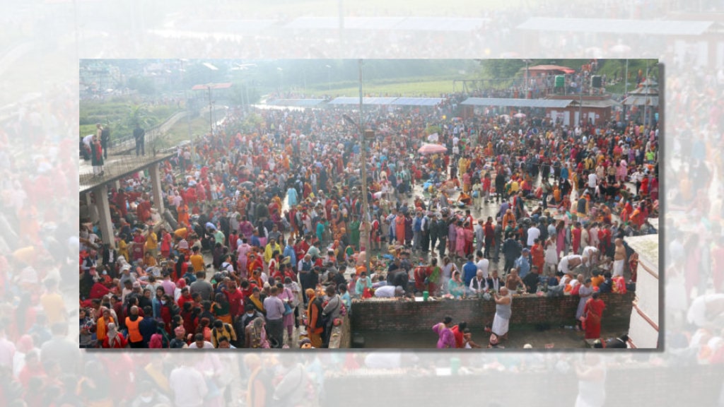 गोकर्णेश्वरमा बिहानैदेखि श्रद्धालुको घुइँचो