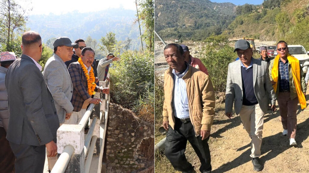 मन्त्री कुलमान घिसिङद्वारा काभ्रेको रोशी क्षेत्रमा बाढी-पहिरो क्षति निरीक्षण, पुनर्निर्माणलाई प्राथमिकता