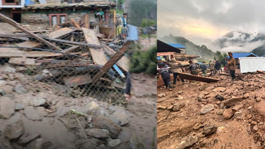 डोल्पाको गैरीगाउँमा बाढी पस्यो, एक महिलाको मृत्यु, ६ जना घाइते