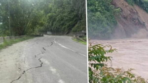 त्रिशूलीको बाढीले कृष्णभिरमा सडक कटान, काठमाडौं–मुग्लिन सडक पूर्णरुपमा बन्द image